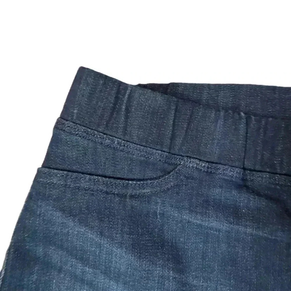 Eileen Fisher Jean Pants Size Medium Petite MP Dark Wash Elastic Waist Mid Rise - Picture 5 of 9